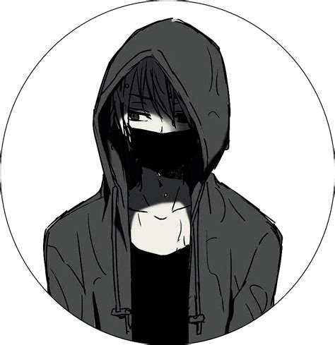 Black Hair Hoodie Mask Anime Boy Anime Boy Wallpapers Gas Mask Red Eyes