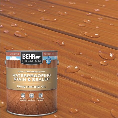 Behr Premium 1 Gal St 330 Redwood Semi Transparent Penetrating Oil