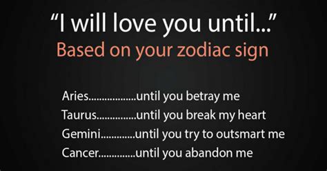 Zodiac signs relate to the bible scriptures. "I Will Love You Until..." Based On Zodiac Signs