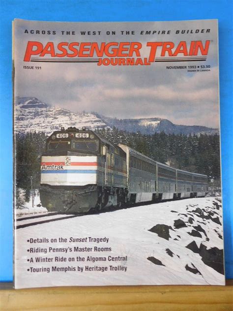 Passenger Train Journal 191 1993 November Ptj Sunset Tragedy Pennsys