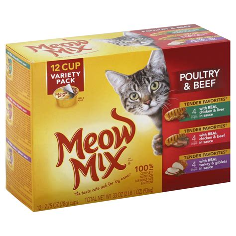With inferior ingredients at the top of the list as well as the addition of artificial colors and controversial brewer's yeast, we have no choice but to give this cat food a low rating. Meow Mix Market Select Cat Food, 12 Cup Variety Pack 12 ...
