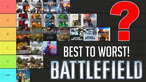 Rating Battlefield Games From Best To Worst Tier Ranking Youtube