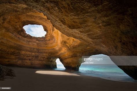 Benagil Sea Cave Faro District Algarve Portugal Europe High Res Stock