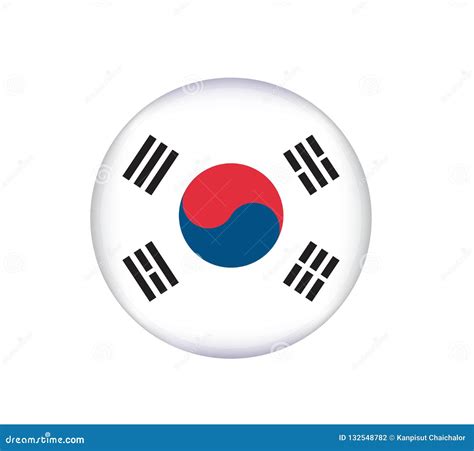Bandera De La Corea Del Sur Hecha Con Colores Nacionales Coreanos