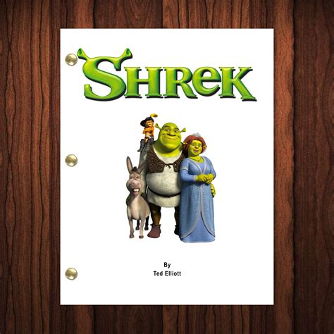 Shrek Movie Script Reprint Full Screenplay Full Script Etsy