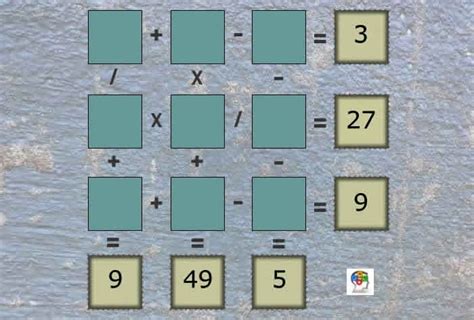 Los juegos matemáticos, son una herramienta muy útil para desarrollar destreza mental. Calcula y resuelve este tablero matemático | Adivinanzas ...