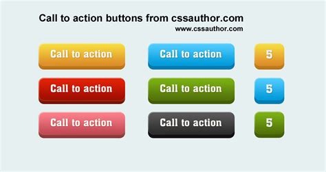 Psd Template Download Css Auther Web 20 Call To Action Buttons Psd