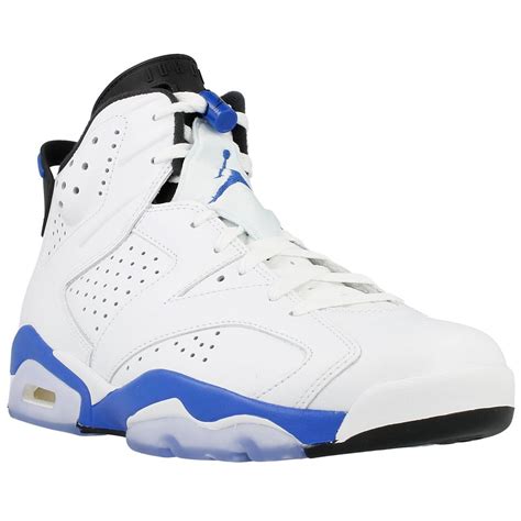 Jordan Mens Air Jordan 6 Retro Whitesport Blue Leather Basketball Shoes Size 11 Shoes