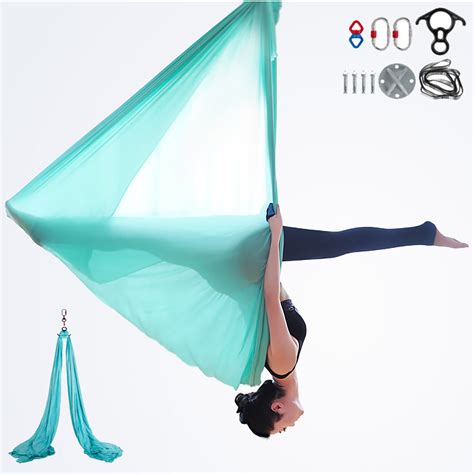 Vevor Aerial Silk Yd Ft Aerial Yoga Swing Set Yoga Hammock Kit Antigravity Ceiling
