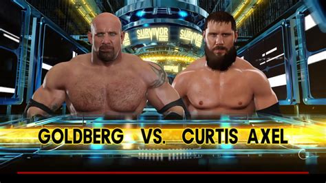 Wwe 2k17 Goldberg Vs Curtis Axel Singles Match Youtube