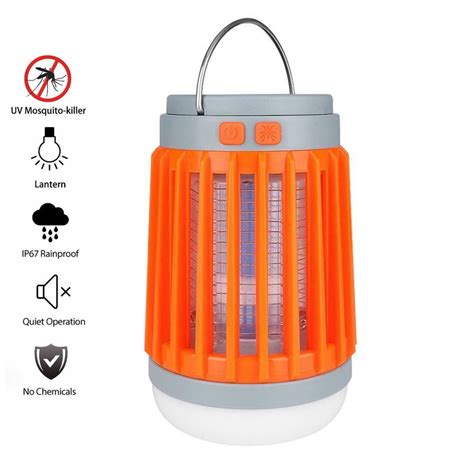 Solar Powered Outdoor Mosquito Fly Bug Insect Zapper Killer Trap With 3