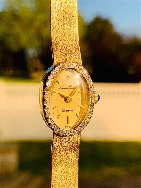 Vintage Ladies Watch Gold Lucien Piccard Gold Watch 14k Gold Etsy