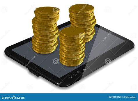 Making Money Pc Tablet Stock Illustration Illustration Of Device