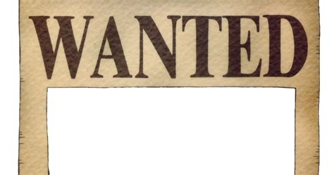 One Piece Wanted Poster Template Png Kulturaupice