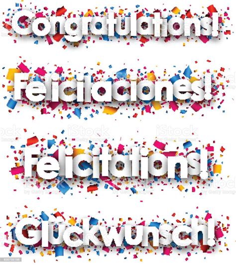 Congratulations Paper Banners Stock Illustration Download Image Now