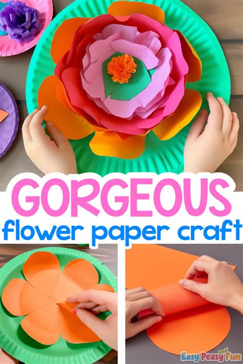 Beautiful Flower Paper Plate Craft Project Diy Hub