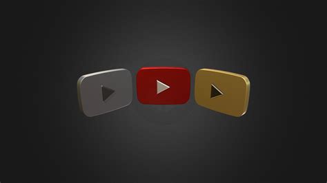 Youtube Play Buttons 3d Model By Ofekdavid 4e4845d Sketchfab