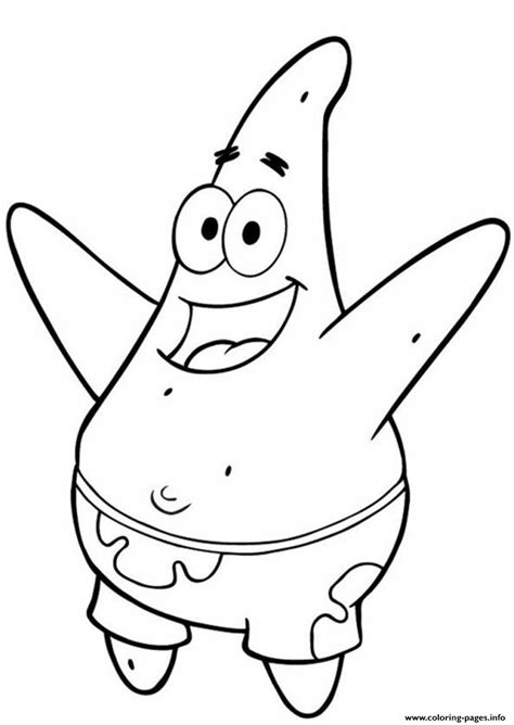 Happy Patrick In Spongebob Printable S10f7c Coloring Page Printable