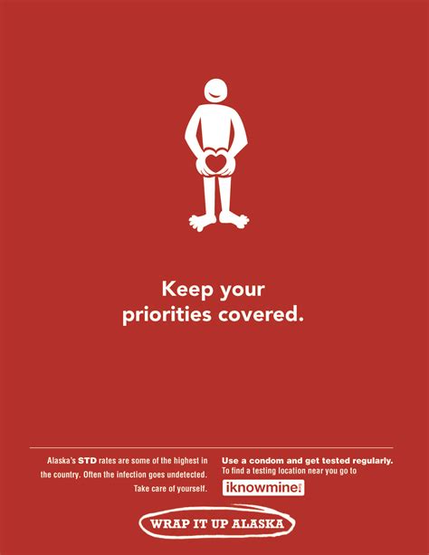 keep your priorities covered poster from the wrap it up alaska std awareness campaign std