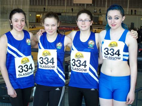 U16 Girls 4x 200m Relay Team In Action And Camerons New Pb At Scottish