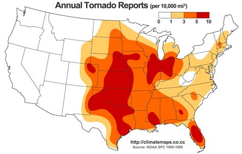Most Tornado Prone Areas In The Us Live State Map City Vs City