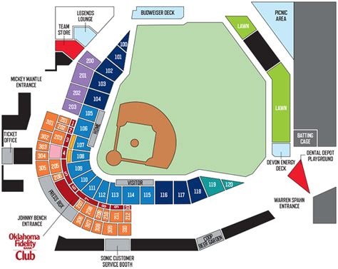 Seating Map And Pricing Oklahoma City Dodgers Ballpark