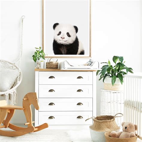 Baby Panda Print Nursery Panda Printable Panda Wall Art Bear Etsy