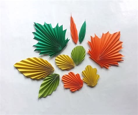 Diy Paper Leaves Pattern Trick Leaf Crafts Paper Flowers