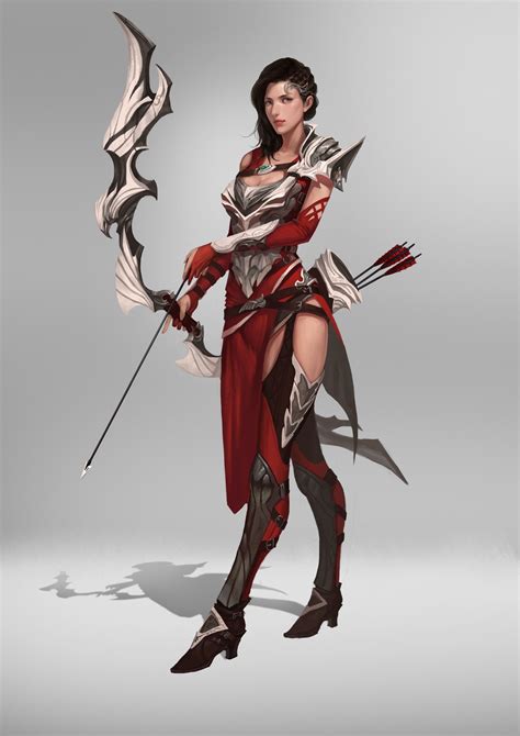 Artstation Archer Concept Design Jamin Lin Fantasy Female Warrior Warrior Woman Female