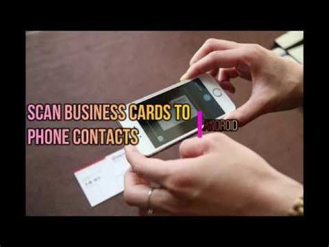 While business card scanning may work on iphone 3gs, ipad 2, and earlier models, you. Scan business card to contacts - YouTube