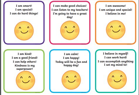 Mindfulness Mantra Cards Virginia Primary School