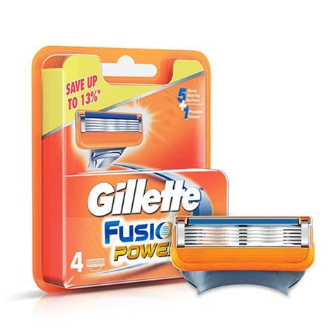 buy gillette fusion power shaving razor blades cartridge 4 pcs online at best price bigbasket