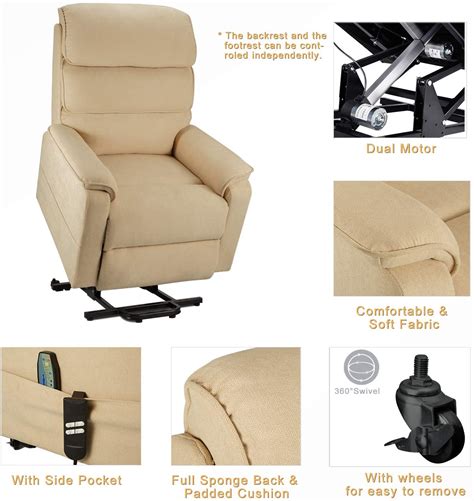 Yodolla Dual Motor Power Lift Recliner Chair For Elderly With Massage