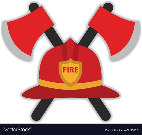 Firefighter Hat Royalty Free Vector Image Vectorstock