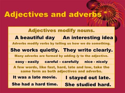 If the adverb is placed before or after the main verb, it modifies only that verb. Indefinite Pronouns and Adverbs