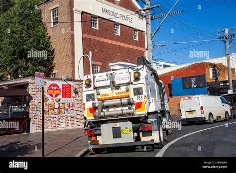Refuse Council Garbage Truck In Eastwood Sydneyaustralia Stock Photo