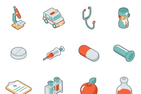 Flat Medical Icons Custom Designed Graphics Creative Market