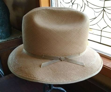 Mens Vintage Stetson Panama Hat From El Paseo Tx Sz Gem