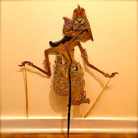 Authentic Wayang Indonesian Shadow Puppet Pressed Fiber Male Tall By Vintagetoolbox On