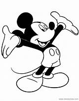 Mickey Coloring Mouse Pages Cheerful Book Disney sketch template
