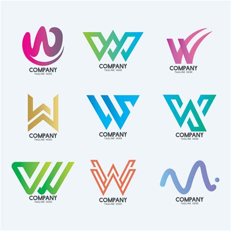 Creative Minimal Letter W Logo Design 2 Premium Business Logotype