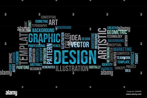 Business Concept Background Graphic Design Futuristic Word Cloud Stock