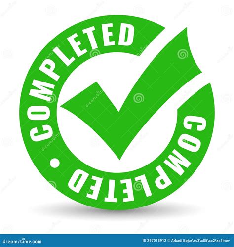 Completed Tick Icon Stock Vector Illustration Of Guarantee 267015912