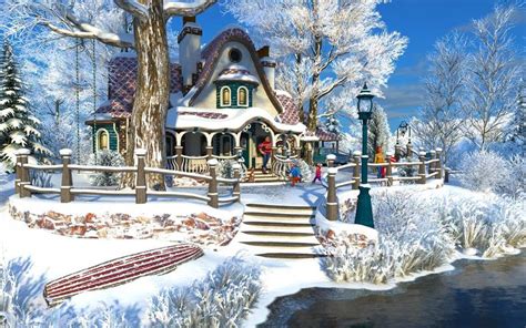 Winter Cottage 3d Screensaver Download Animated 3d Screensaver