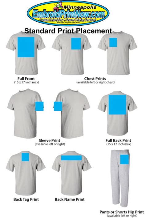 Logo Placement Guide The Top Print Locations For T Shirts Vlrengbr