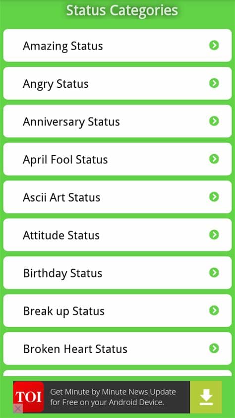 While you can't edit an existing status, you can remove it and then create a new status for your contacts to view. Best Whatsapp Status and Quotes - Awesome Android App ...