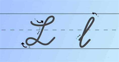 How To Write Cursive L Worksheet And Tutorial