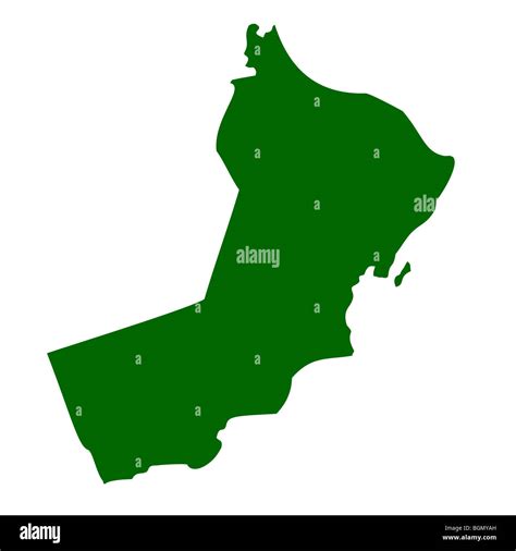 Sultanate Of Oman Map Isolated On White Background Stock Photo Alamy