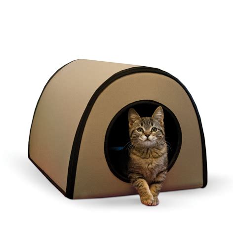 Outdoor Heated Cat House Easy Assembly Cat Shelter