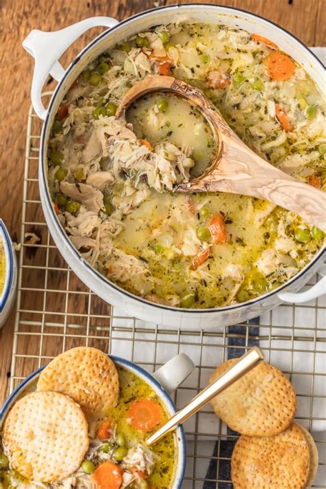To begin, dust a clean, dry work surface with flour and place the puff pastry over top. Chicken Pot Pie Soup with Pie Crust Crackers - The Cookie ...